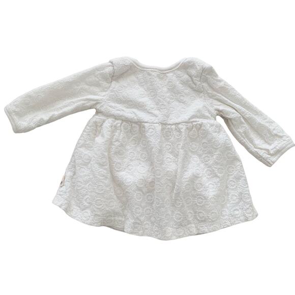 Burt’s Bees Baby Size 3-6 Month Lap Shoulder Eyelet Lined Organic Cotton Dress - Picture 2 of 6